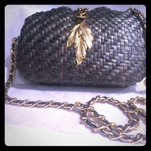 Vintage Greta Purple Lacquared Wicker Bag